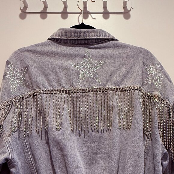 Fringe Denim Western Bomber - Picture 6 of 6